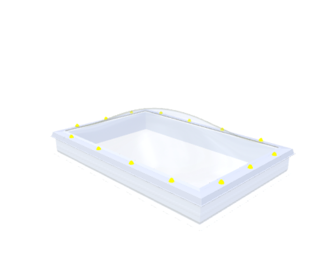 Coupole Skylux avec costière fixe 100x160cm