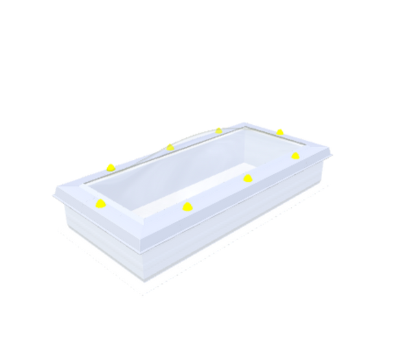 Coupole Skylux avec costière fixe 40x100cm