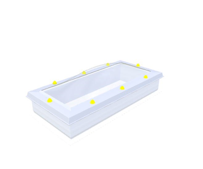 Coupole Skylux avec costière fixe 40x100cm