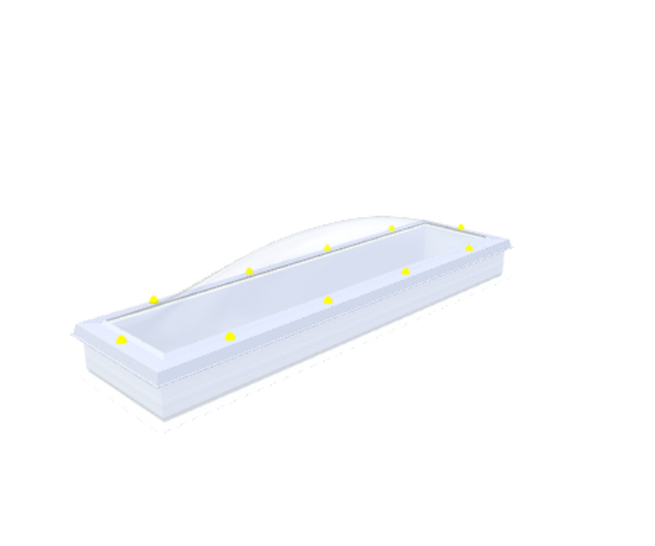 Coupole Skylux avec costière fixe 40x190cm