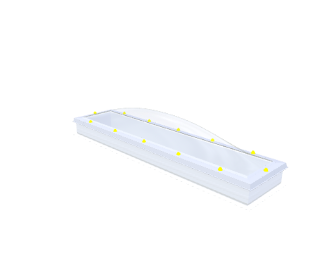 Coupole Skylux avec costière fixe 40x220cm