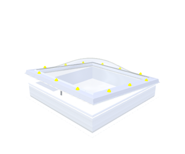 Coupole Skylux avec costière ouvrante 100x100cm