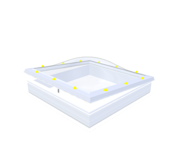 Coupole Skylux avec costière ouvrante 110x110cm