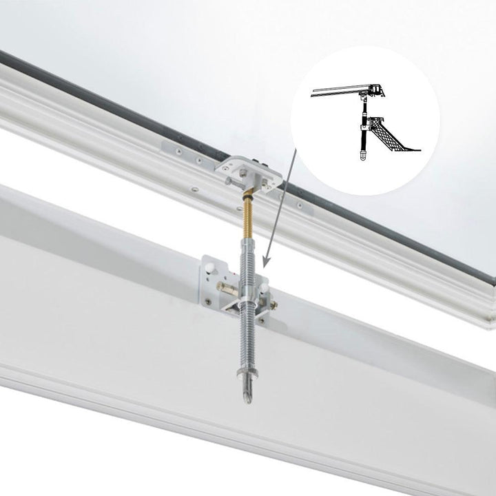Skylux-Flat roof window Vitria 100x100 cm-Openable-Single manual spindle with eye-Splayed curb 16/20 (16 cm high, roof opening 20 cm larger than daylight size in title)-3