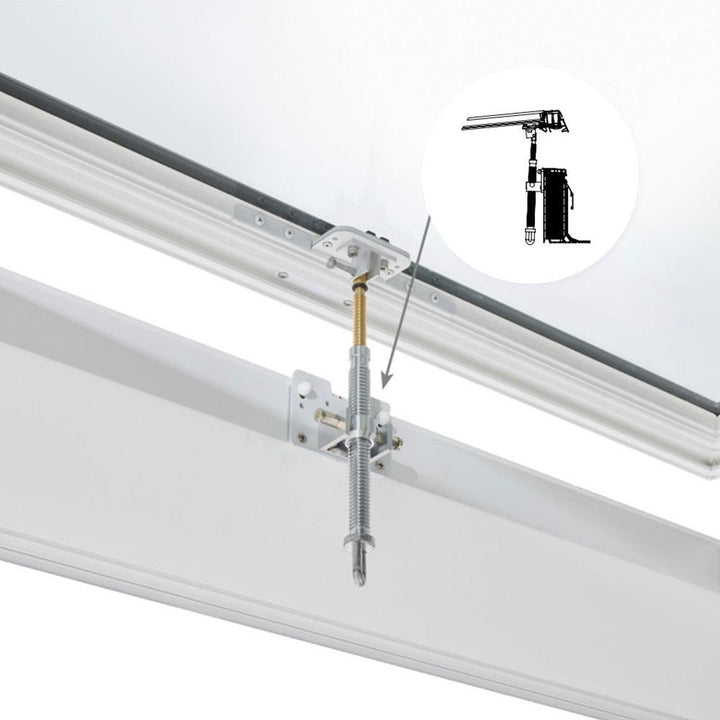 Skylux-Flat roof window Vitria 100x100 cm-Openable-Single manual spindle with eye-Straight curb 20/00 (20 cm high)-2