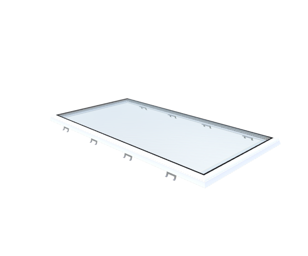 Skylux-Flat roof window Vitria 100x200 cm-Fixed-Not applicable-Upstand / curb or renovation frame not included-1