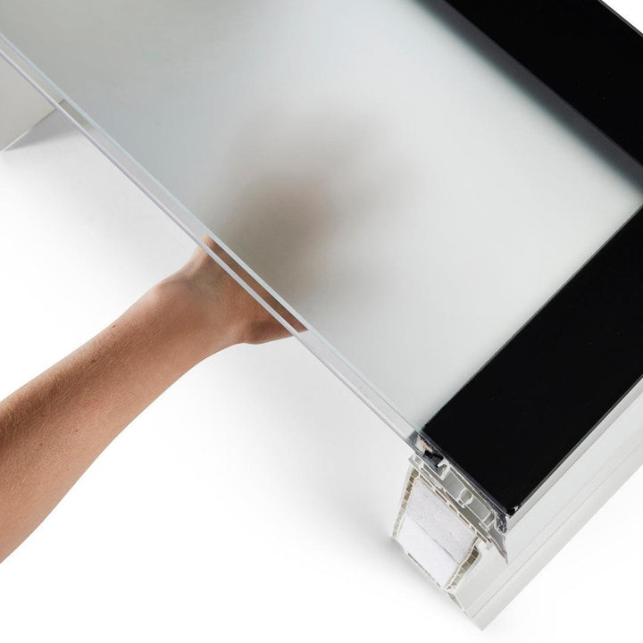Skylux-iWindow - Flat roof window 100x100 cm-Double glazing – HR++ (1.0 W/m²K) – iWindow2-Opal * (milk glass) non transparent-4