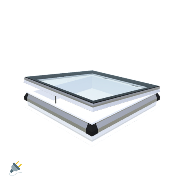Skylux-iWindow - Opening Flat Roof Window - Complete Set 100x100 cm-1