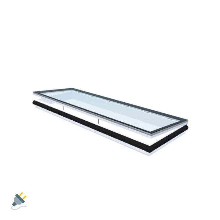 Skylux-iWindow - Opening Flat Roof Window - Complete Set 100x300 cm-1