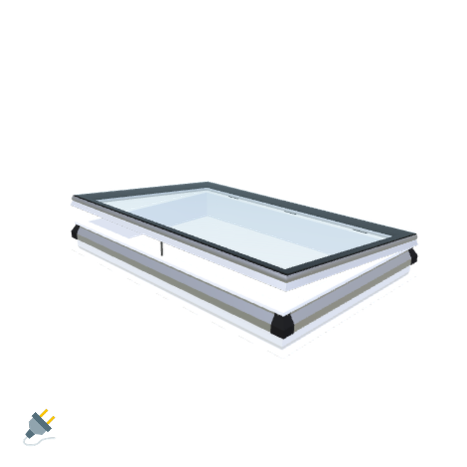 Skylux-iWindow - Opening Flat Roof Window - Complete Set 105x165 cm-1