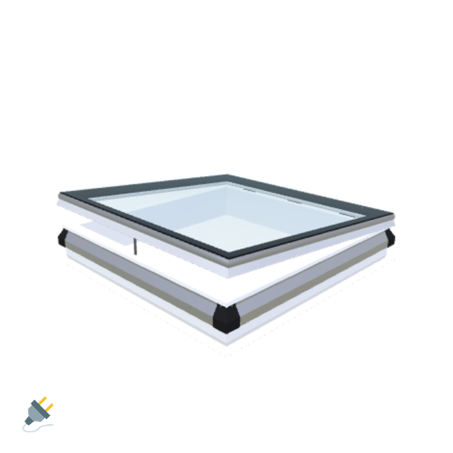 Skylux-iWindow - Opening Flat Roof Window - Complete Set 110x110 cm-1