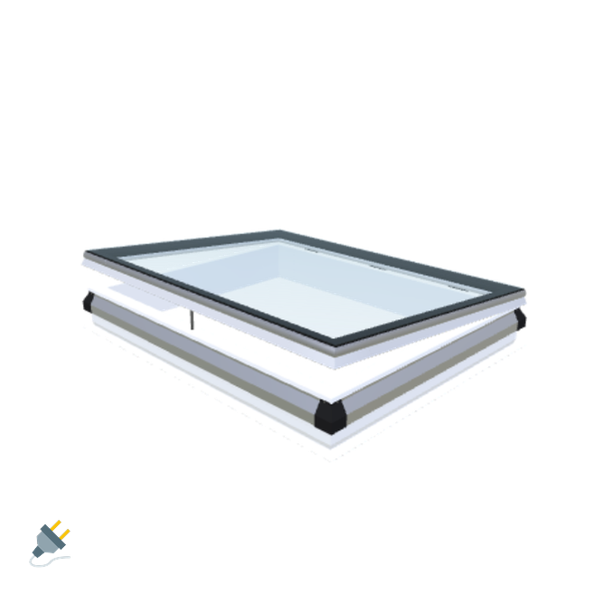 Skylux-iWindow - Opening Flat Roof Window - Complete Set 110x140 cm-1