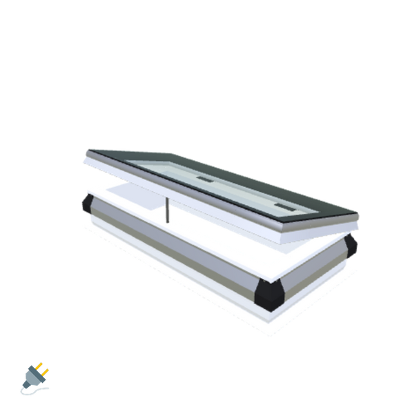 Skylux-iWindow - Opening Flat Roof Window - Complete Set 40x100 cm-1