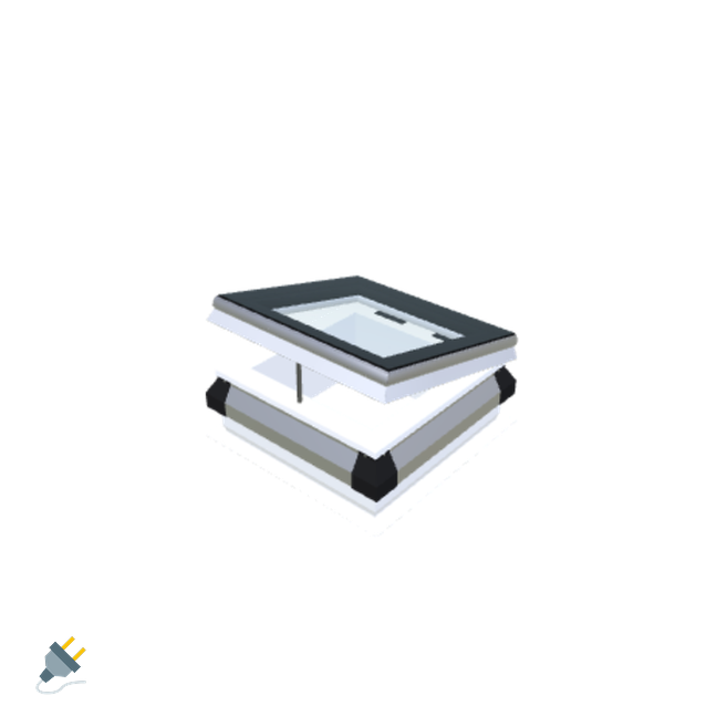 Skylux-iWindow - Opening Flat Roof Window - Complete Set 40x40 cm-1