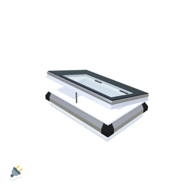 Skylux-iWindow - Opening Flat Roof Window - Complete Set 40x70 cm-1