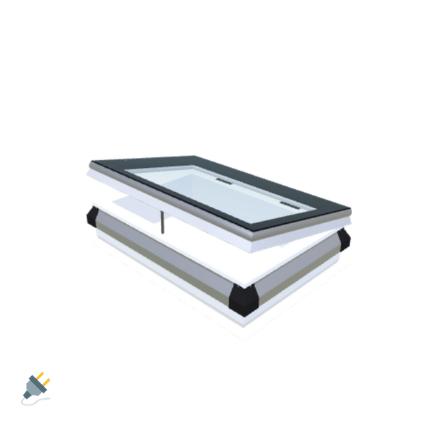 Skylux-iWindow - Opening Flat Roof Window - Complete Set 50x80 cm-1