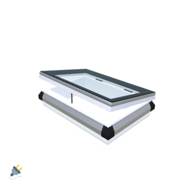 Skylux-iWindow - Opening Flat Roof Window - Complete Set 50x80 cm-1