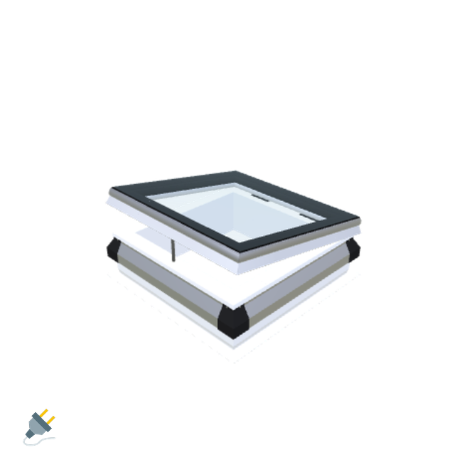 Skylux-iWindow - Opening Flat Roof Window - Complete Set 55x55 cm-1