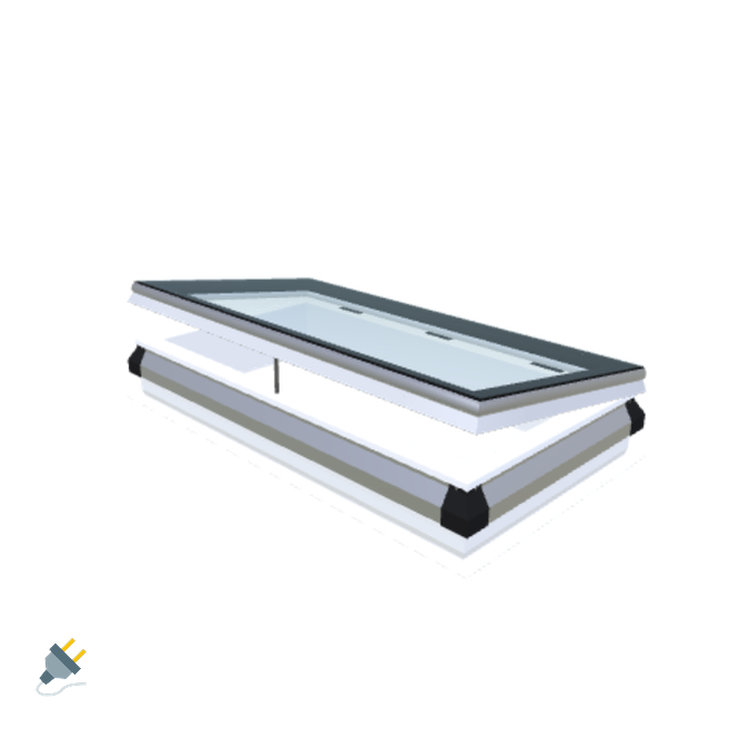 Skylux-iWindow - Opening Flat Roof Window - Complete Set 60x120 cm-1