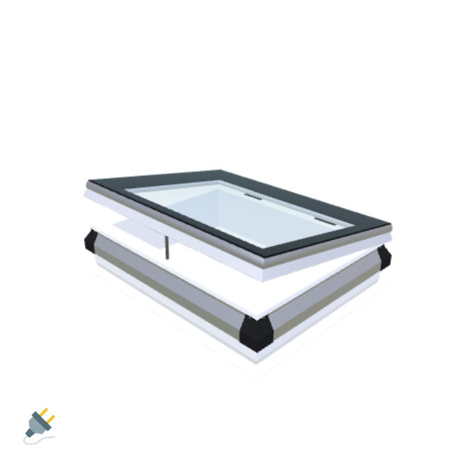 Skylux-iWindow - Opening Flat Roof Window - Complete Set 60x80 cm-1