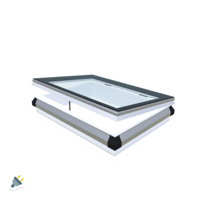 Skylux-iWindow - Opening Flat Roof Window - Complete Set 70x100 cm-1