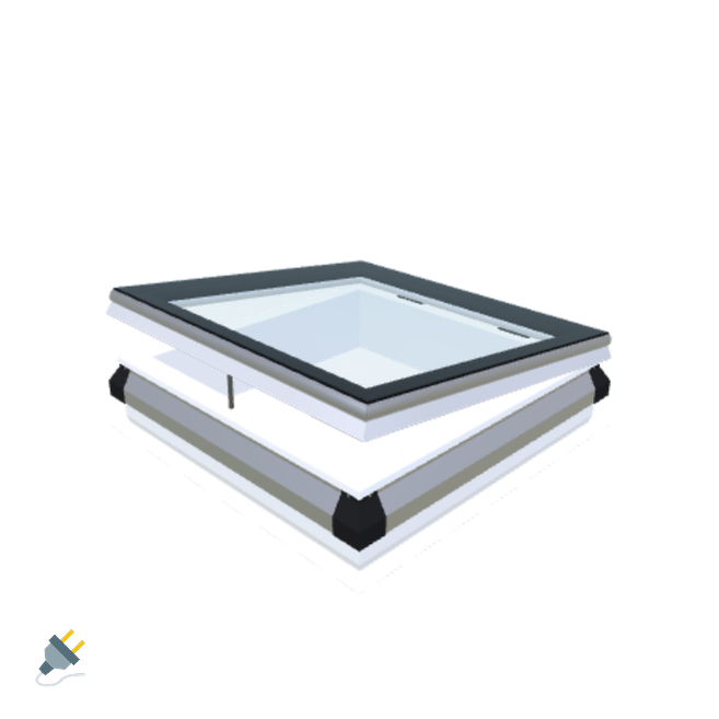 Skylux-iWindow - Opening Flat Roof Window - Complete Set 75x75 cm-1