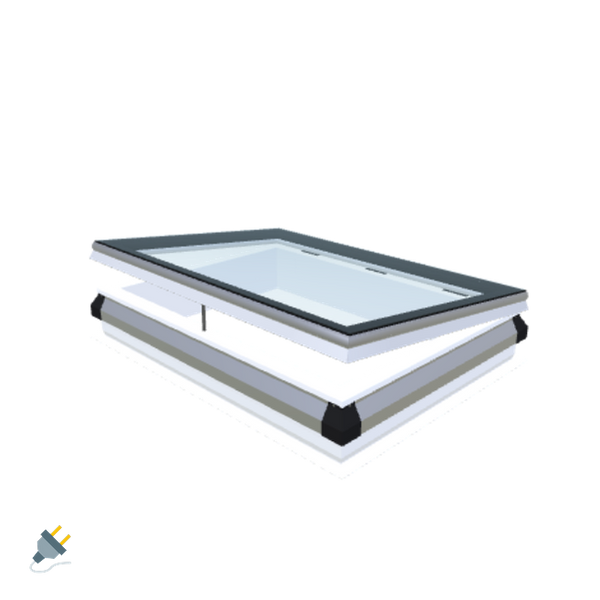 Skylux-iWindow - Opening Flat Roof Window - Complete Set 80x110 cm-1