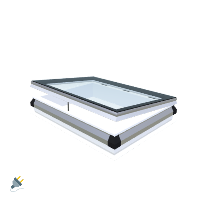 Skylux-iWindow - Opening Flat Roof Window - Complete Set 80x110 cm-1