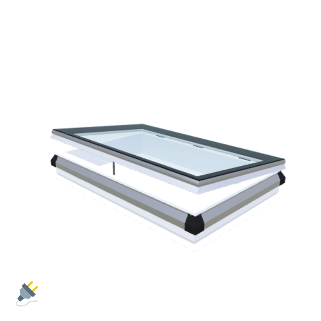 Skylux-iWindow - Opening Flat Roof Window - Complete Set 80x130 cm-1