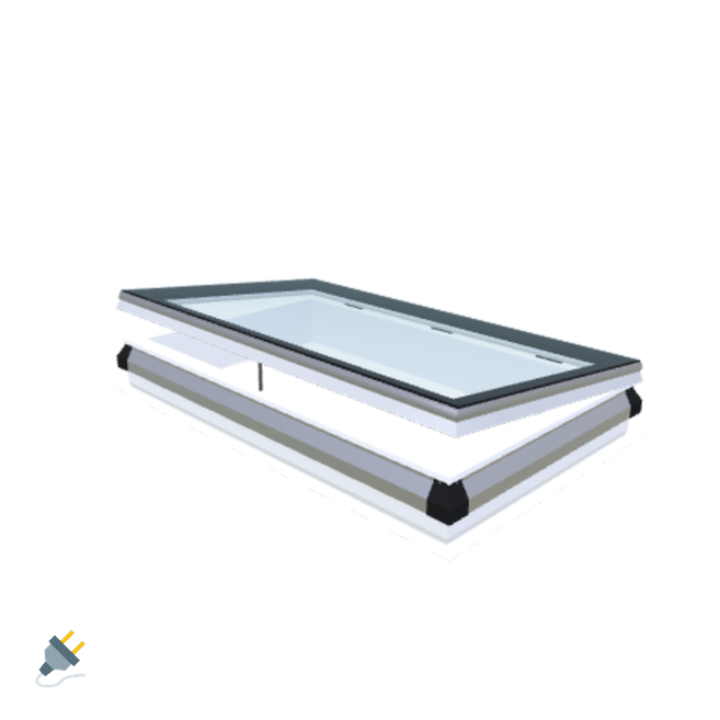 Skylux-iWindow - Opening Flat Roof Window - Complete Set 80x140 cm-1