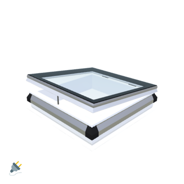 Skylux-iWindow - Opening Flat Roof Window - Complete Set 80x80 cm-1