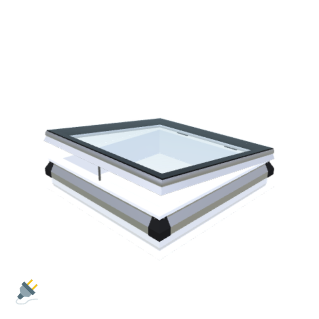 Skylux-iWindow - Opening Flat Roof Window - Complete Set 85x85 cm-1