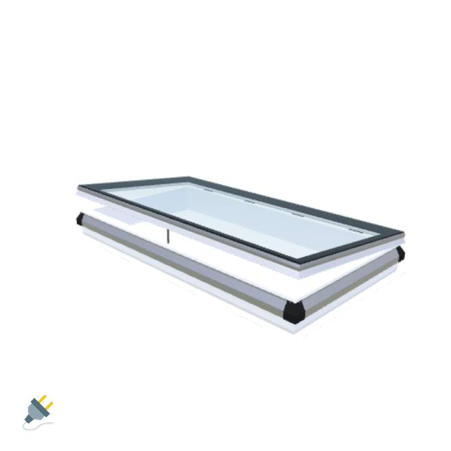 Skylux-iWindow - Opening Flat Roof Window - Complete Set 90x180 cm-1