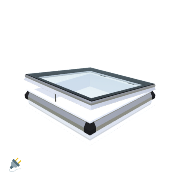 Skylux-iWindow - Opening Flat Roof Window - Complete Set 90x90 cm-1