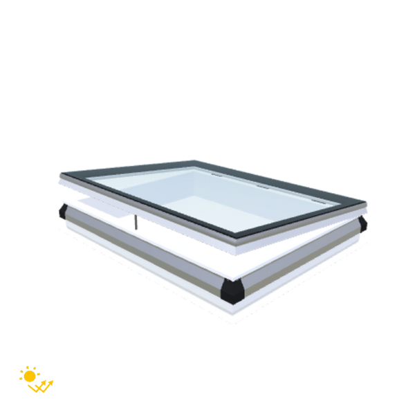Skylux-iWindow Solar Powered - Opening Flat Roof Window - Complete Set 100x130 cm-1