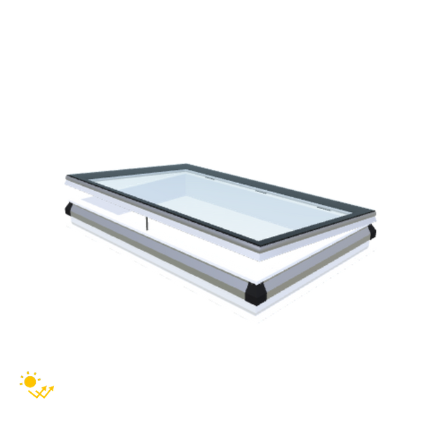 Skylux-iWindow Solar Powered - Opening Flat Roof Window - Complete Set 100x160 cm-1