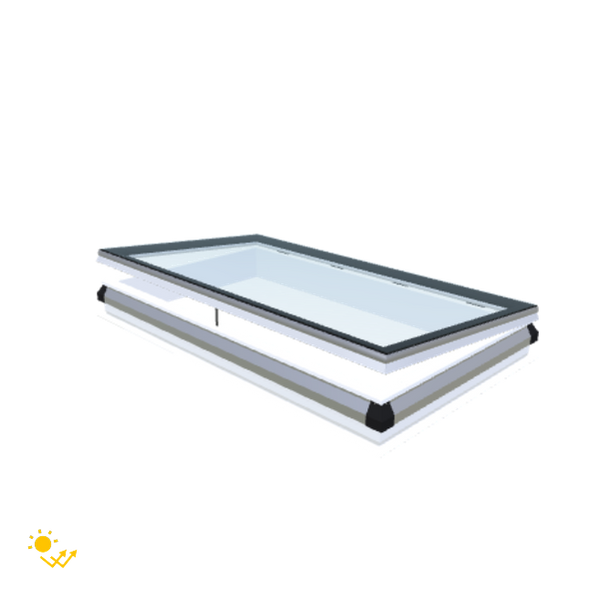 Skylux-iWindow Solar Powered - Opening Flat Roof Window - Complete Set 100x180 cm-1