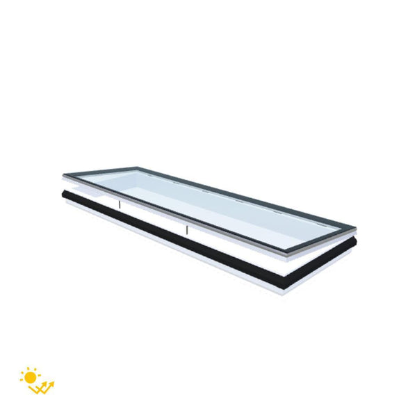 Skylux-iWindow Solar Powered - Opening Flat Roof Window - Complete Set 100x300 cm-1