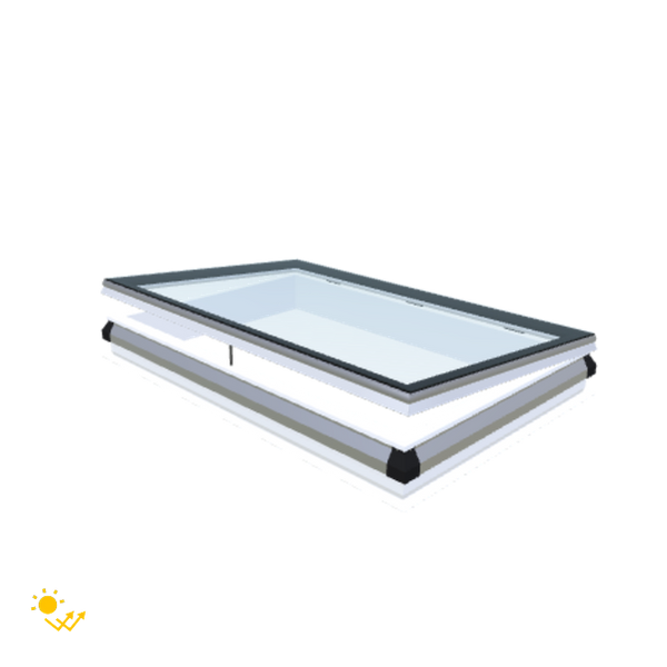 Skylux-iWindow Solar Powered - Opening Flat Roof Window - Complete Set 105x165 cm-1