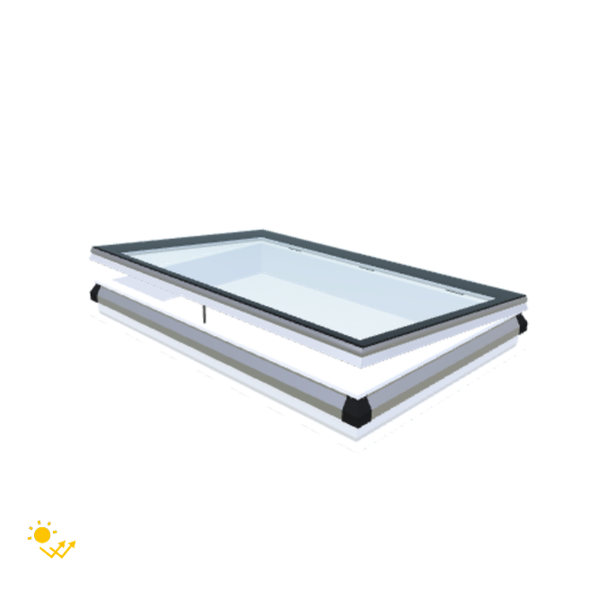 Skylux-iWindow Solar Powered - Opening Flat Roof Window - Complete Set 105x165 cm-1