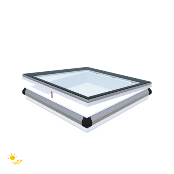 Skylux-iWindow Solar Powered - Opening Flat Roof Window - Complete Set 110x110 cm-1