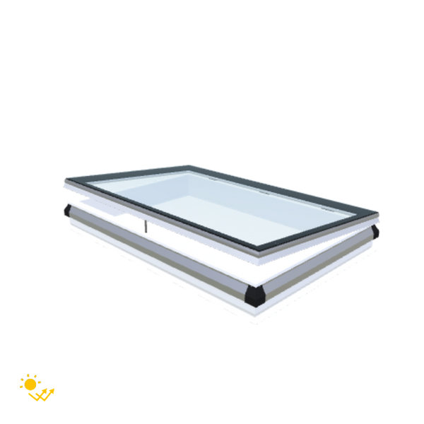Skylux-iWindow Solar Powered - Opening Flat Roof Window - Complete Set 110x170 cm-1