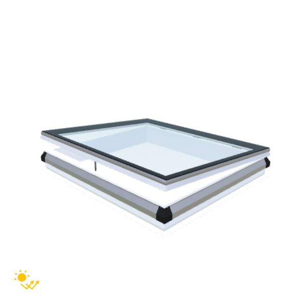 Skylux-iWindow Solar Powered - Opening Flat Roof Window - Complete Set 120x140 cm-1