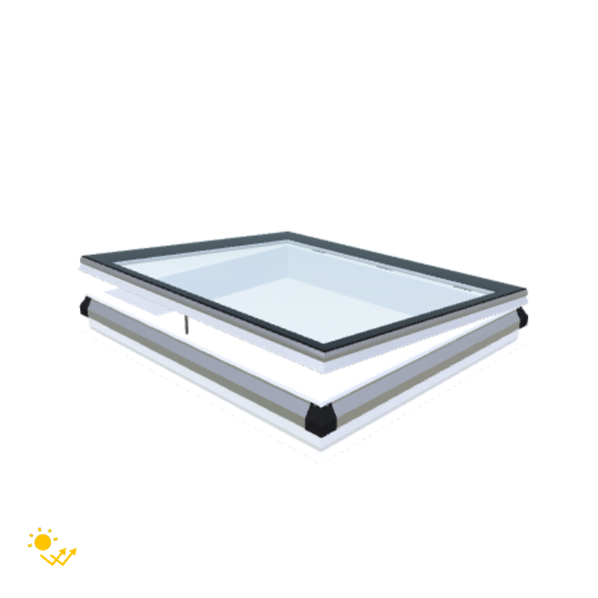 Skylux-iWindow Solar Powered - Opening Flat Roof Window - Complete Set 120x140 cm-1