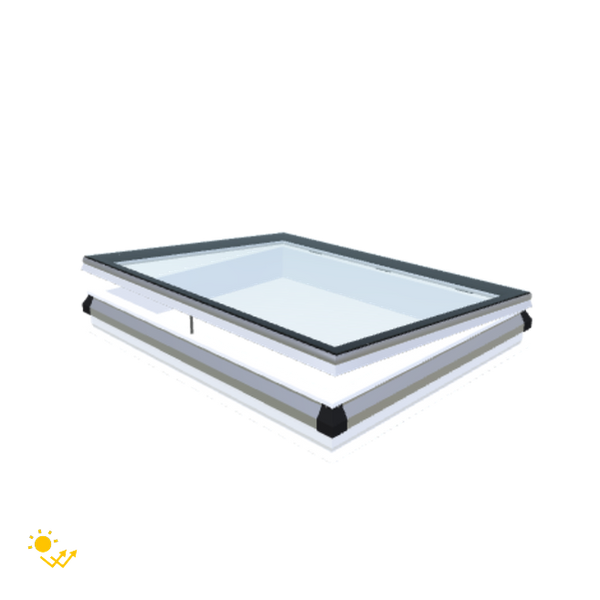 Skylux-iWindow Solar Powered - Opening Flat Roof Window - Complete Set 120x150 cm-1
