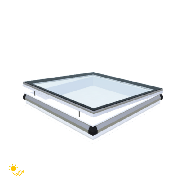Skylux-iWindow Solar Powered - Opening Flat Roof Window - Complete Set 140x140 cm-1