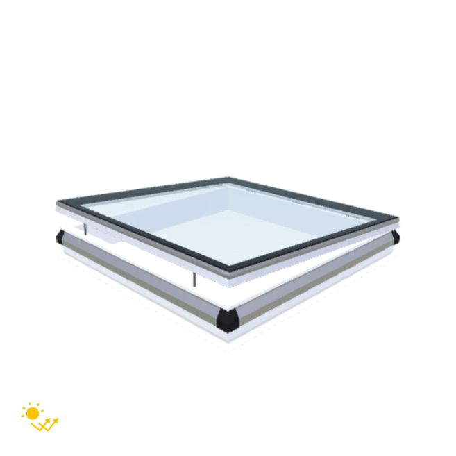Skylux-iWindow Solar Powered - Opening Flat Roof Window - Complete Set 140x140 cm-1