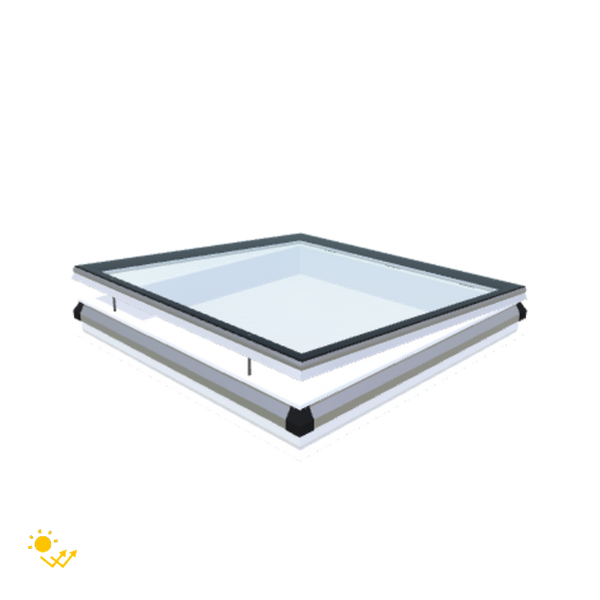 Skylux-iWindow Solar Powered - Opening Flat Roof Window - Complete Set 150x150 cm-1
