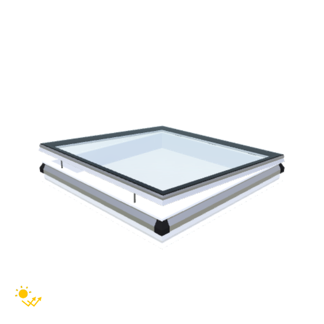 Skylux-iWindow Solar Powered - Opening Flat Roof Window - Complete Set 150x150 cm-1
