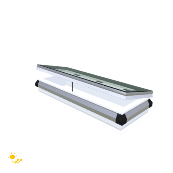 Skylux-iWindow Solar Powered - Opening Flat Roof Window - Complete Set 40x130 cm-1